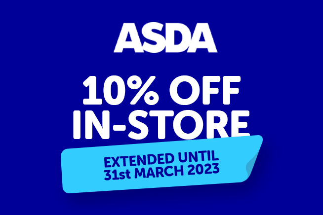 Asda discount extended until 31st March 2023!