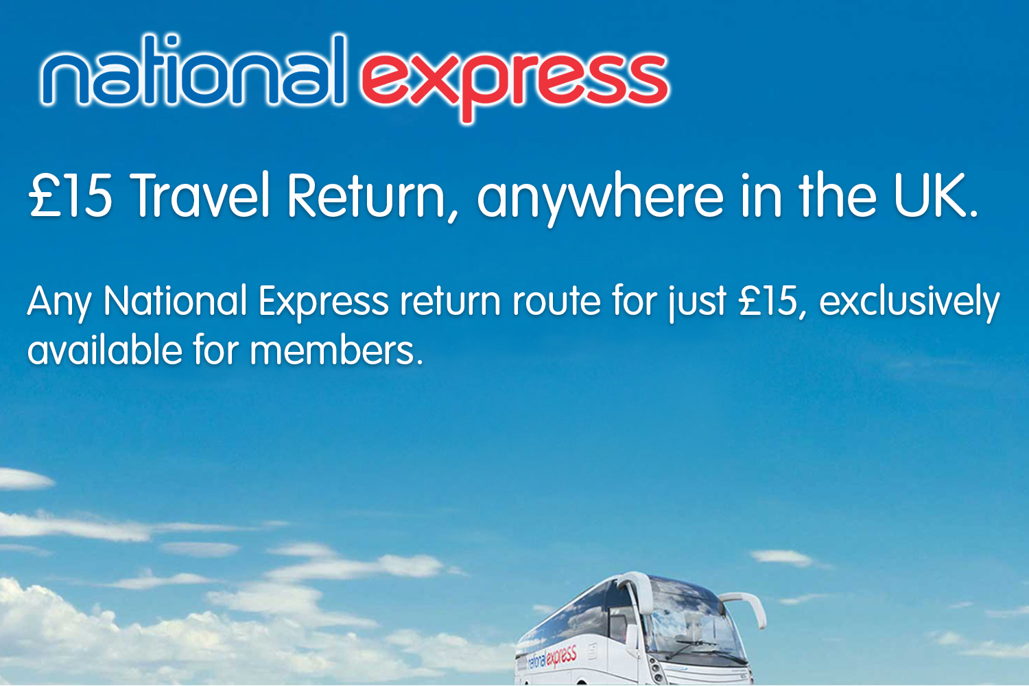 Â£15 Anywhere to anywhere return - National Express