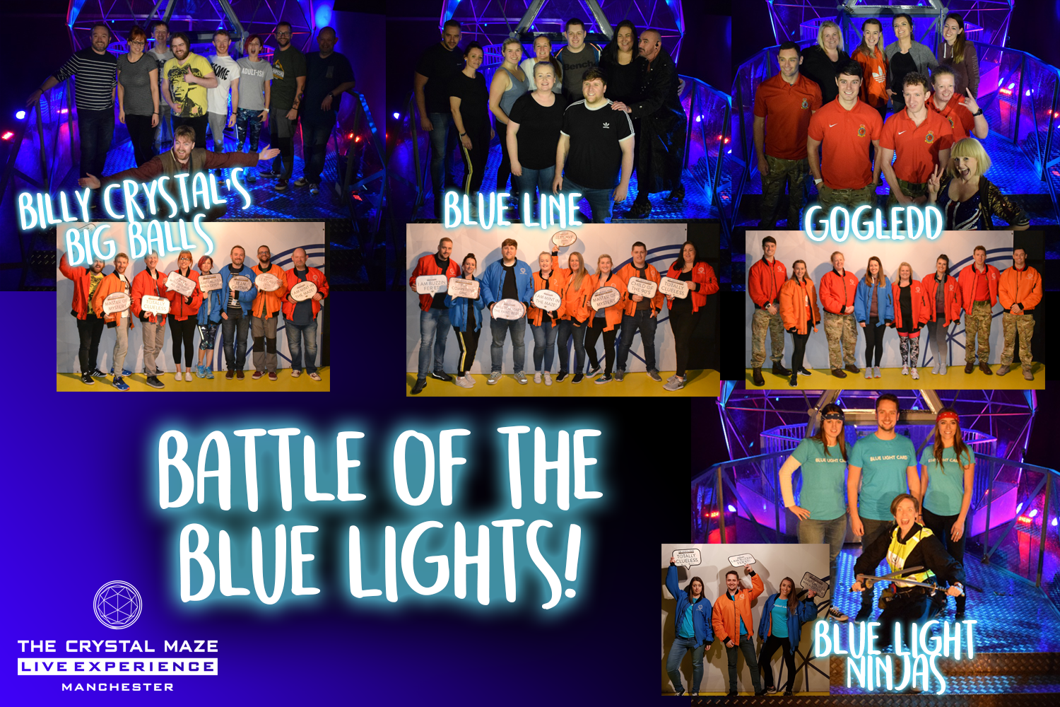 The Crystal Maze LIVE Experience Manchester - Battle of the Blue Lights!